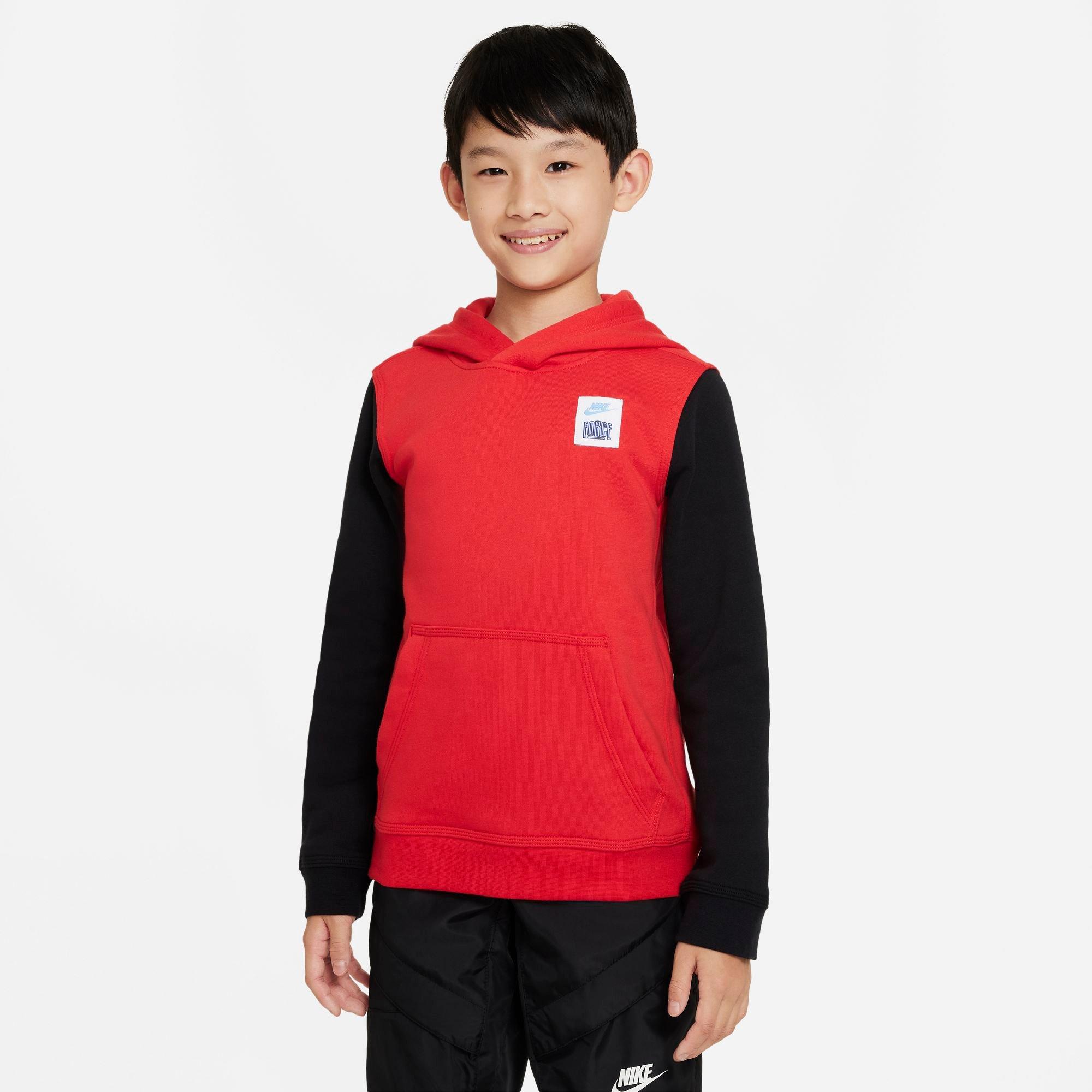 Boys red nike on sale hoodie